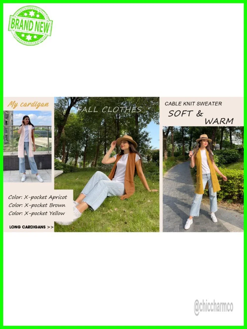 Sleeveless Knit Cardigan Open Front Duster Vest Lightweight Casual